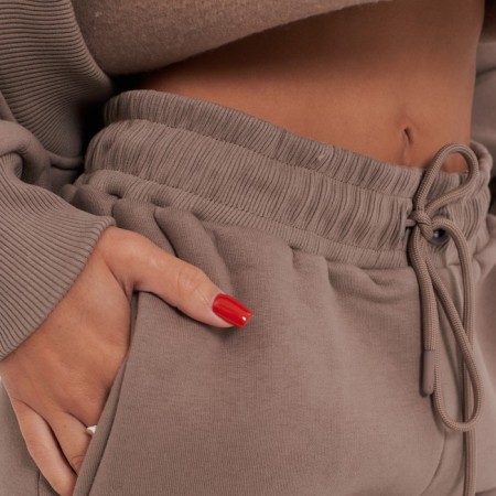 Women's costume (sweatshirt/trousers) is launched, brown color, rr m (44-46)-3