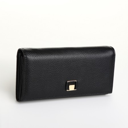 Women's wallet on a magnet, black color