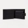 Men's purse on a button, for bills, for cards, for coins, brown color