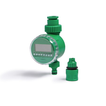 Watering timer, electronic, with a set of connectors, plastic, Greengo