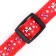 Nylon “Star Bones” collar, 36 x 1.5 cm, red