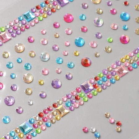 Stick plastic rhinestones "Square road" Color 22.5x11.5 cm-2
