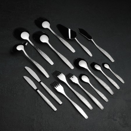 Set of dining room "Uralochka", 60 items, thickness 2 mm, decorative box, silver color-4