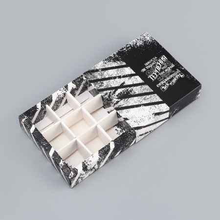 Box for sweets with a shell 9 pcs without a “male” window, 13.7 x 13.7 x 3.5 cm. Confectionery packaging-3