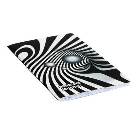 Note book A5, 56 sheets "Abstraction", cardboard cover, lamination "SOFT-Tach", selective UV-LK, Block 65g/m2-1