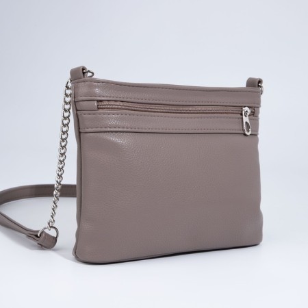 Cross-Bodi Bag on a zipper, beige color-3