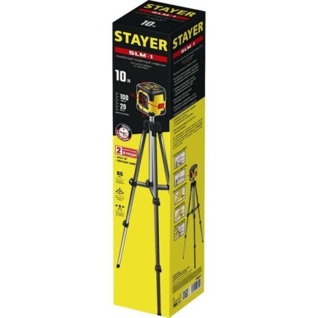 Laser Laser Stayer 34961-1, 2 rays, 10 m, ± 4 °, ± 0.5 mm/m, 1/4 ", tripod-8