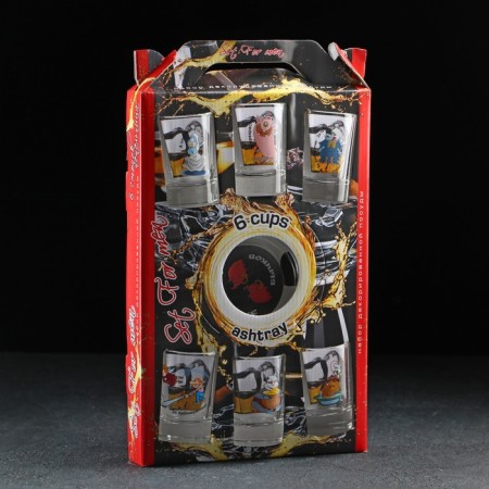 Set "jokes", 7 items: 6 piles 50 ml, ashtray-7