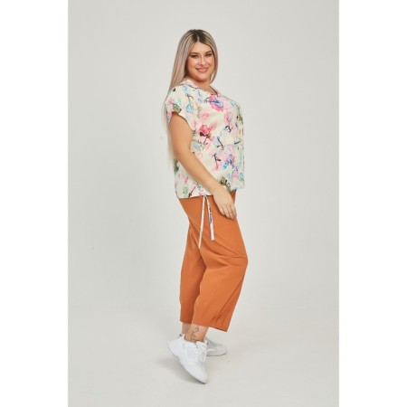 Female trousers, size 60, brown color-1