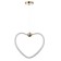 Lamp Bayerlux "Heart" LED 36W gold 46x6x35-120 cm