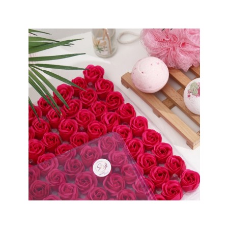 Roses soap fuchsia, set 81 pcs-9