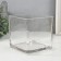 Glass of glass per 1 candle "Square" transparent 12x12x12 cm