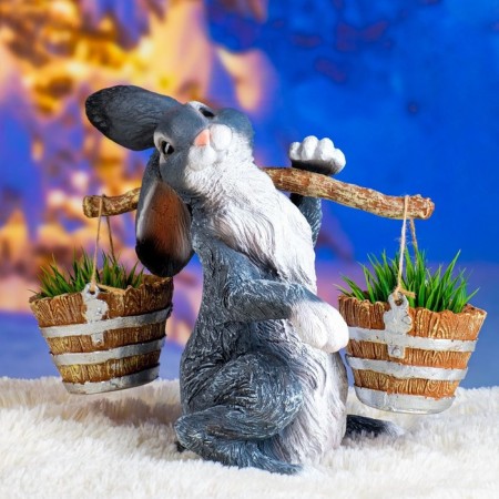 Garden figure "Hare with a rocker" 35cm-3