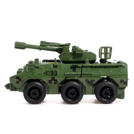 The robot "Armored transporter", inertial, is transformed in a collision-5