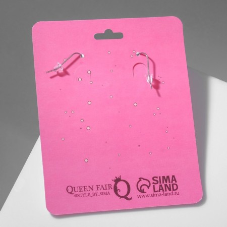 Acryl Earrings "Wine" glasses, red color-3