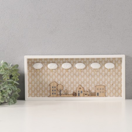 Decorative woods "Houses and trees" 3x36.5x16.4 cm