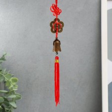 Bell and 7 coins of bronze d = 2.4 cm