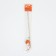 Testing "Sisalem Ball" with feathers and a bell, on a wooden handle, 40 cm, orange ball