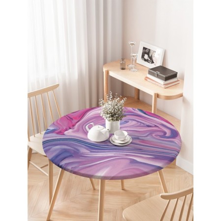 Tables on the table “Office of colors”, round, oxford, elastic band, size 120x120 cm, diameter 75-100 cm-2