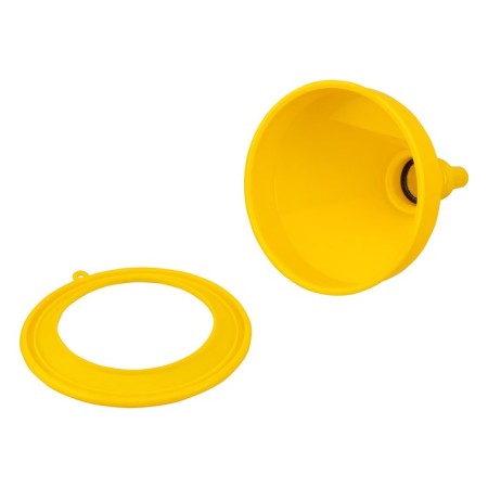 Plastic funnel Denzel, 135 mm with a metal sieve, a flexible tip and a non -pierce 9880-10