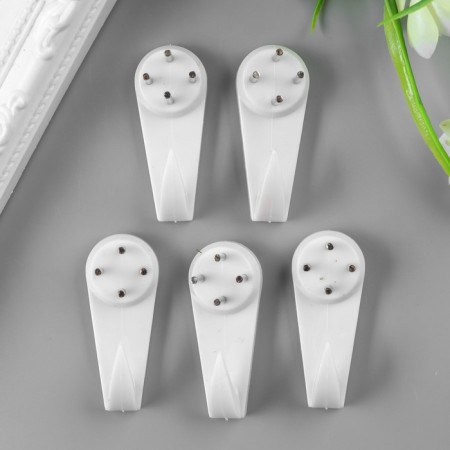 Hook plastic, universal set 5 pcs C183 5x2 cm-2