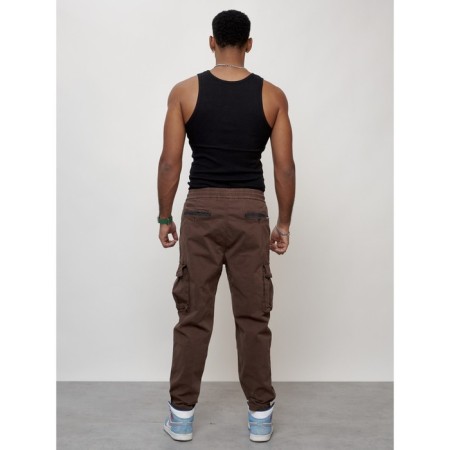 Cargo jeans men, size 50-52, brown color-3