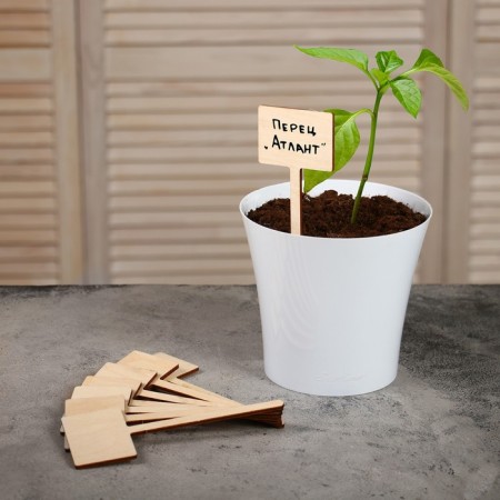 Garden signs for marking, 15 cm, set 8 pcs., Wood, Greengo-2