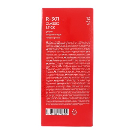 Gel pen Erichkrause, R-301 Classic Gel Stick, node 0.5mm, black ink, letter line 600 meters-7