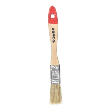 Brush flat bison 4-01003-020, natural bristles, wooden pen, 20mm