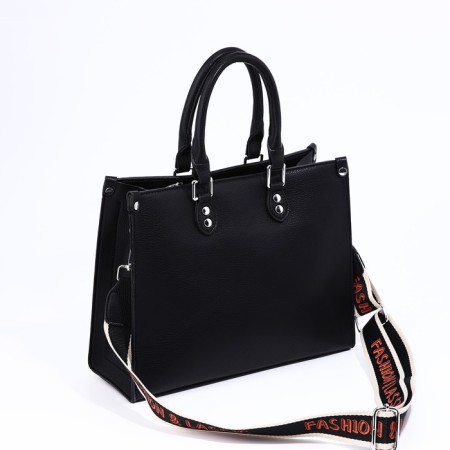 Bag Female Tout with zipper, black color-2