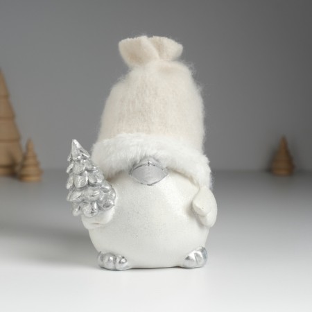 Souvenir Polystone "Vorostone in a hat, with a silver Christmas tree" 10x8.5x13 cm