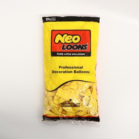 Latex ball 10 ", standard, set 100 pcs., Yellow color-1