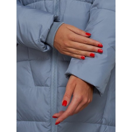 Coat insulated winter female, size 44, blue color-13