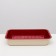 Medium toilet with a mesh of 36 x 26 x 6.5 cm, burgundy/beige