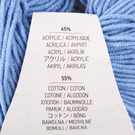 Yarn "jeans" 55% cotton, 45% acrylic 160m/50g (15 blue)-3