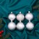 Set of balls plastic D-6 cm, 6 pcs "Pilar" silver