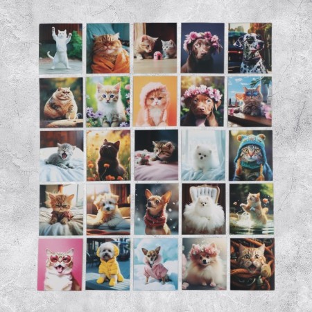 Set of stickers "cats", 6 x 7 cm, 50 pcs-1