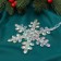 Christmas tree decoration "Snowflake overflow" 11x9.5 cm, transparent