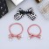 Hair set "Esther" (2 elastic bands, 1 clamp 4 cm) letters shine, mix