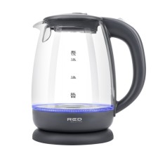Electric kettle Red Solution RK-G185, glass, 1.7 l, 2200 watts, black