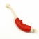 Toy "Sausage with glasses on rope" for dogs, 14 cm