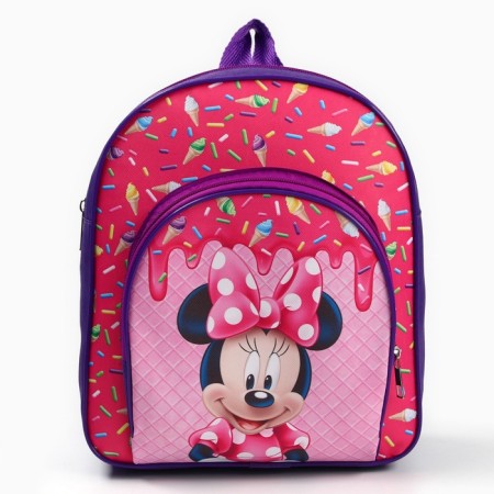 Disturous textile backpack with a pocket 25*24*9cm, Minnie Mouse-4