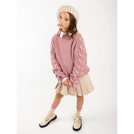 Свитер для девочки Amarobaby Knit Wear, рост 152 см, цвет пудровый-8