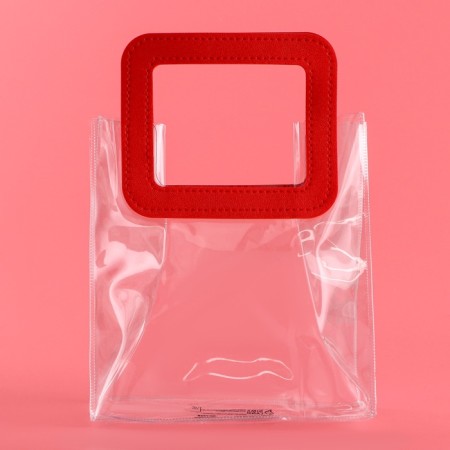 Gift package from PVC, red, 20 x 18 x 10 cm-2