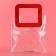 Gift package from PVC, red, 20 x 18 x 10 cm