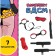 Erotic bdsm set of oka-hpki, red, 7 items