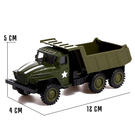 Metal truck "Ural" Army ", inertia, scale 1:43, green color-1