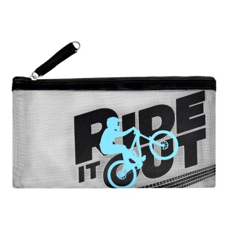 Penal soft, 1 department, 100 x 200 mm, flat phoenix "Cyclist" Gray 61931