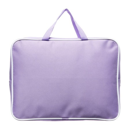 Folder with handles textile A4, 350 x 265 x 75 mm, insert transparent frost-resistant polymer, with inner pocket, PMD 4-84 "Bear on Lilac"-2