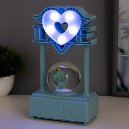 Night -night musical "Snow Shar" 5XLED from batteries 3AAA Blue 6.5x11x21cm Risalux-2